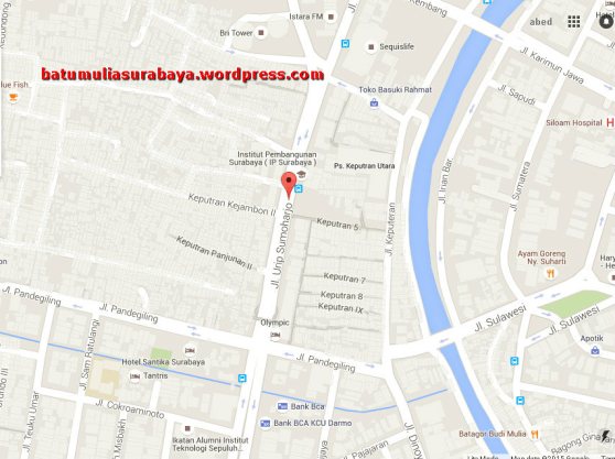 peta lokasi Bazar Batu Akik dan Permata Surabaya Juni 2015