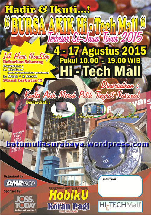 Bursa Akik Hitech Mall Surabaya Agustus 2015