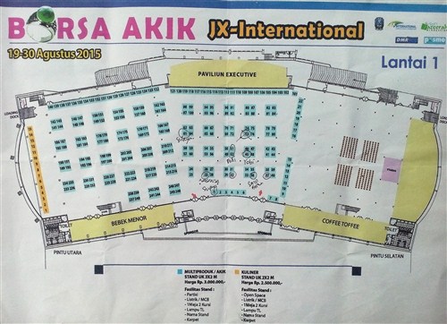 denah Bursa Akik JX International Surabaya 2015