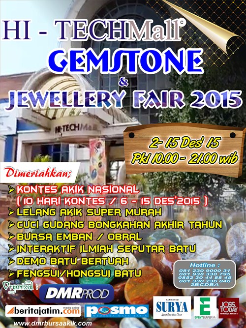 DMR Gemstone & Jewellery Fair Surabaya 2-15 Desember 2015